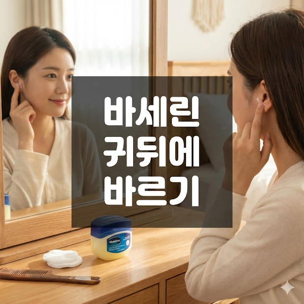 바세린 귀뒤에 바르기