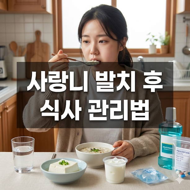 사랑니 발치 후 식사 관리법