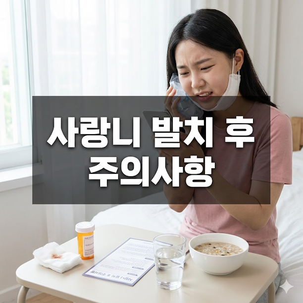 사랑니 발치 후 주의사항