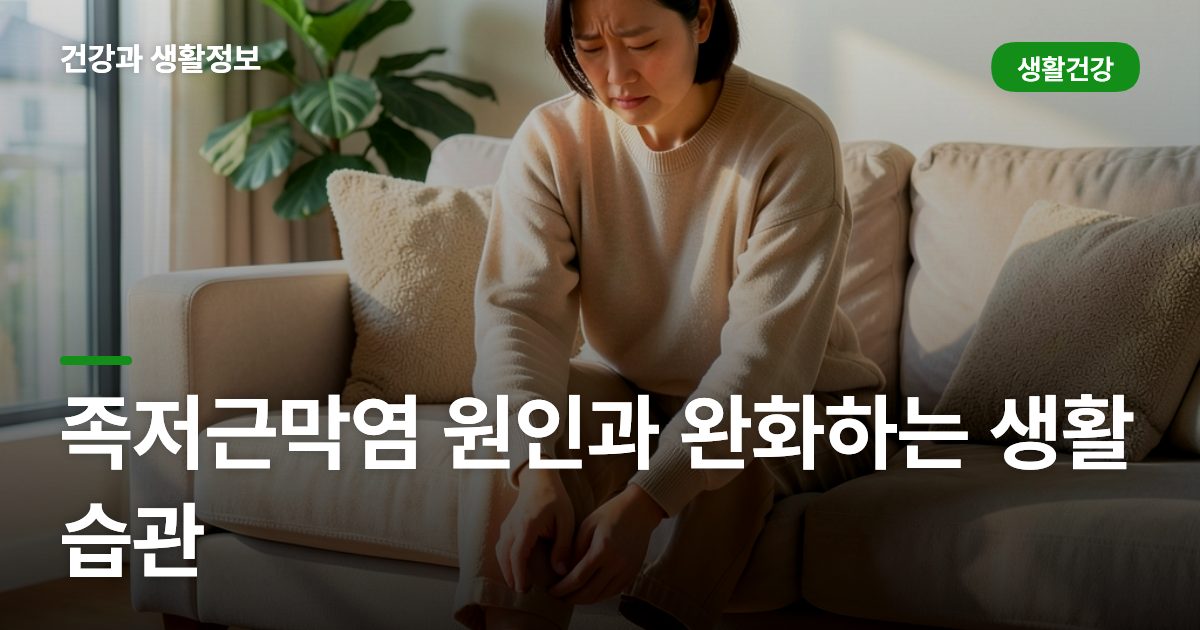 족저근막염 원인과 완화하는 생활습관