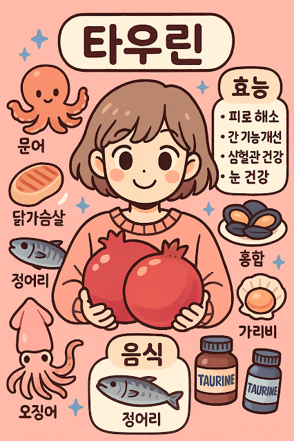 타우린 효능 음식