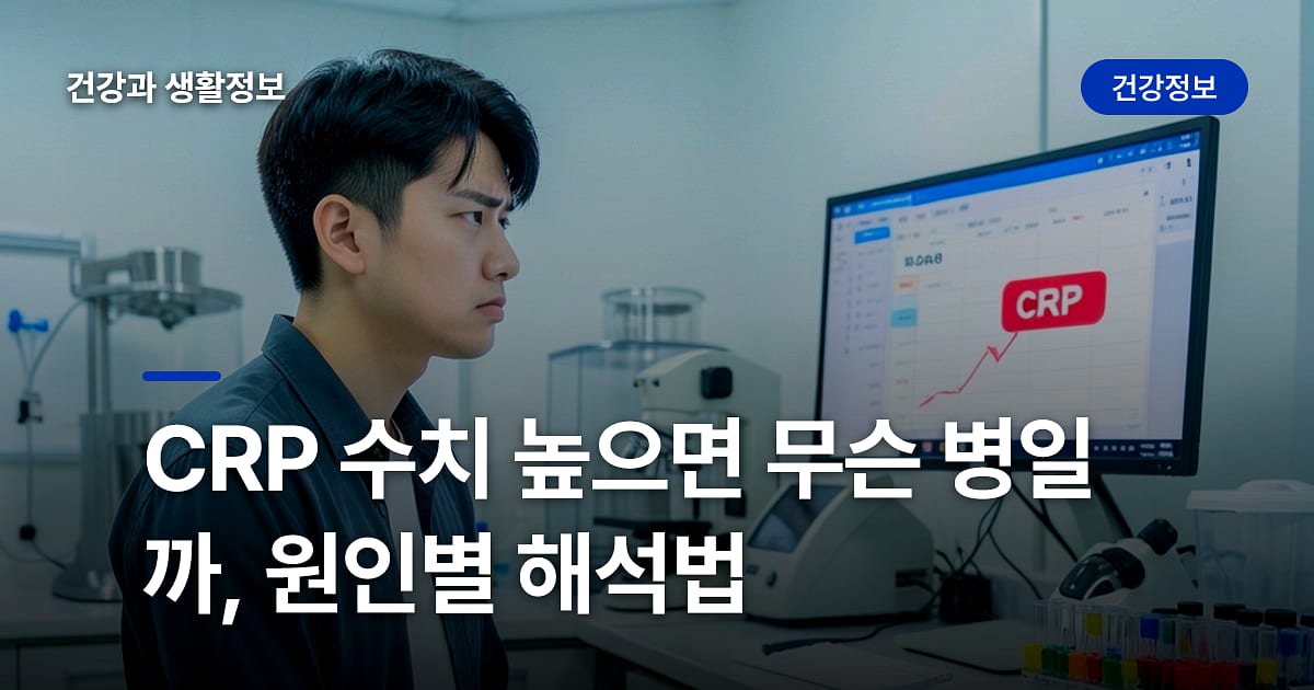 CRP 수치 높으면 무슨 병일까, 원인별 해석법