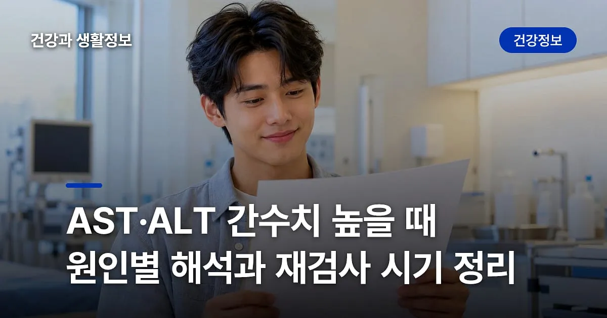 AST·ALT 간수치 높을 때 원인별 해석과 재검사 시기 정리