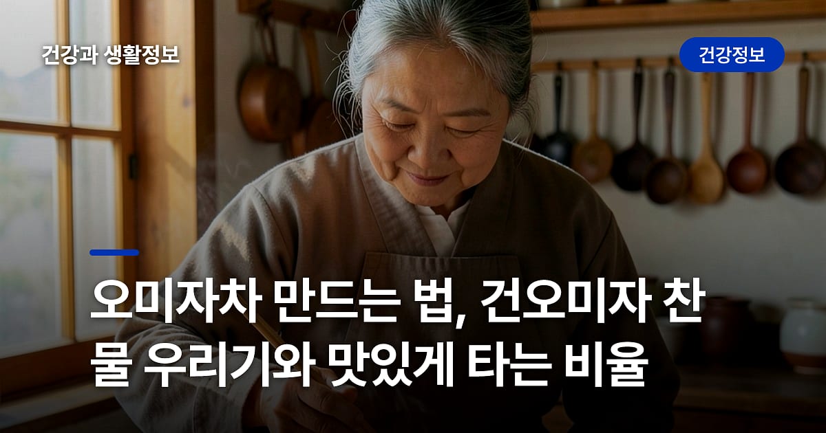 오미자차 만드는 법, 건오미자 찬물 우리기와 맛있게 타는 비율