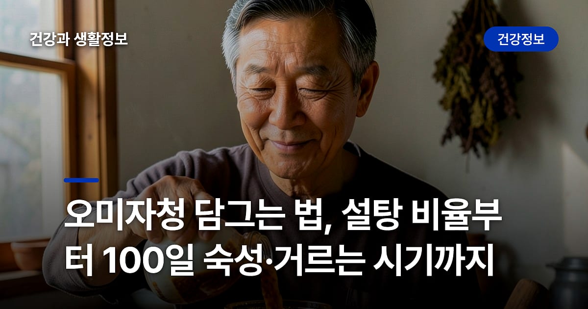 오미자청 담그는 법, 설탕 비율부터 100일 숙성·거르는 시기까지